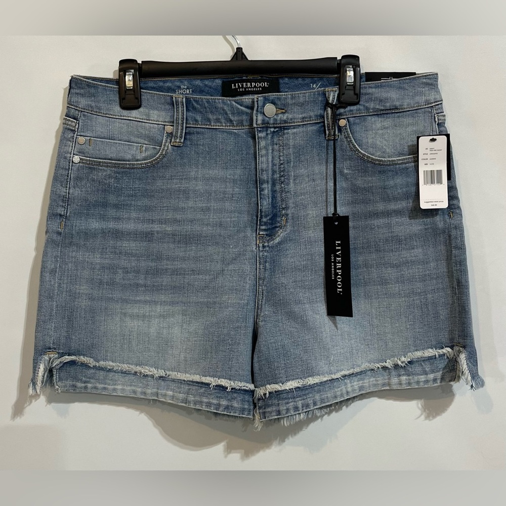 LIVERPOOL LOS ANGELES The Short Kristy High Rise Shorts Size 14 NWT